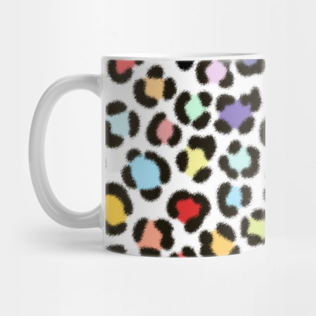 Trendy Multicolored Leopard Fur Effect Pattern by NataliePaskell